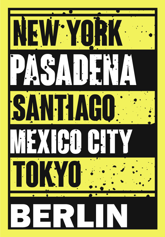 Cities text overlay plakat s stavki - TenStickers
