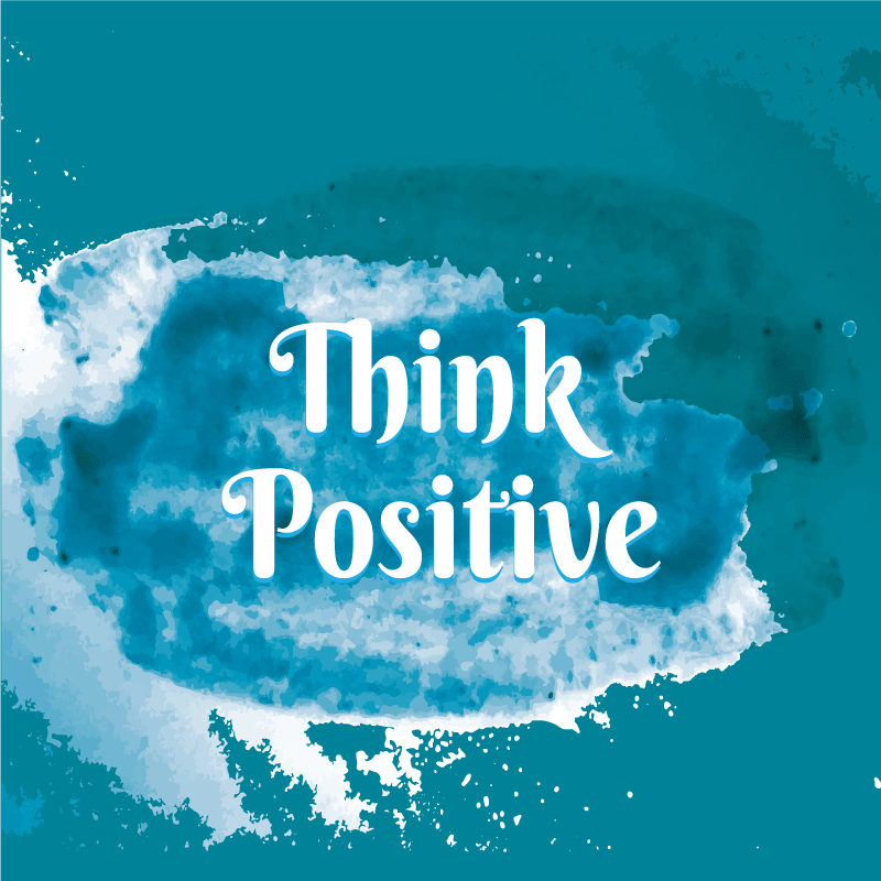 Think positive plakat s pozitivnimi stavki - TenStickers