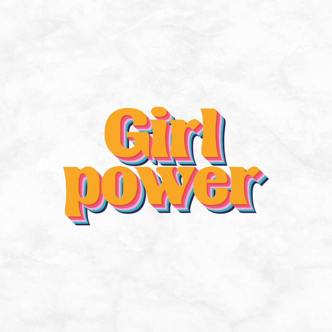 Girl power citat s cvetjem plakat za najstniško sobo - TenStickers