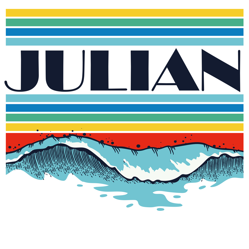 Custom name seascape plakat za najstniško sobo - TenStickers