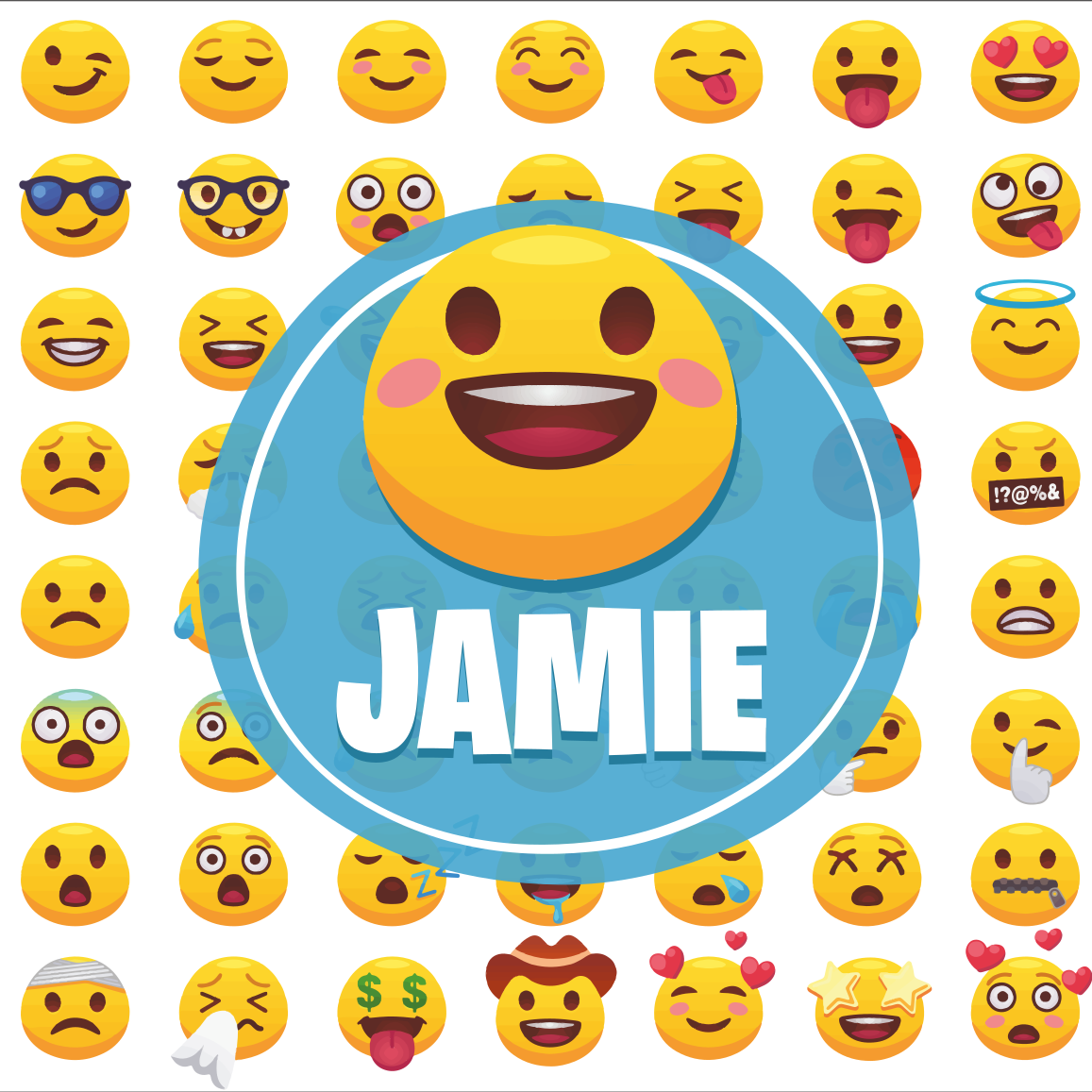 Emoji expressions collection plakat za najstniško sobo - TenStickers