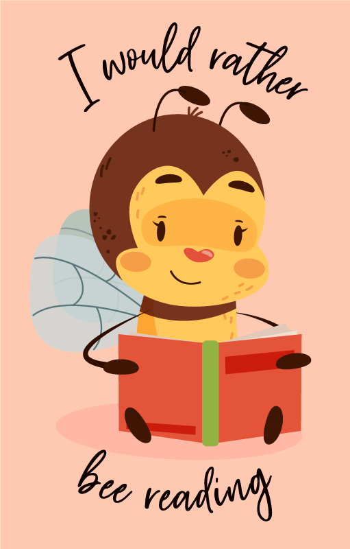 I would rather bee reading plakat s stavki - TenStickers