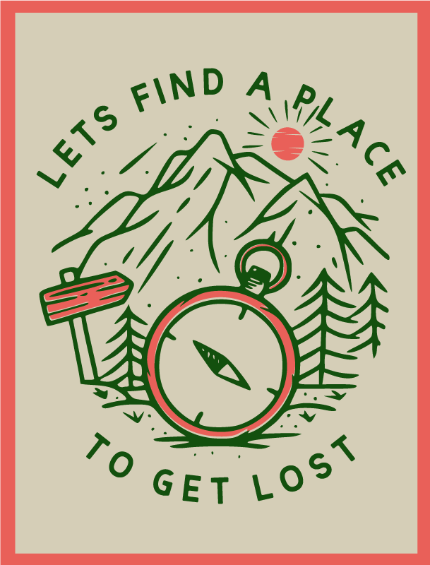 Let's get lost plakat s stavki - TenStickers