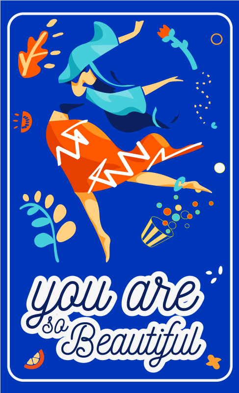 You are so beautiful female dancing plakat s stavki - TenStickers