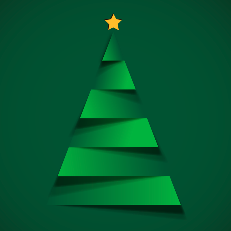 Modern christmas tree božični plakat - TenStickers