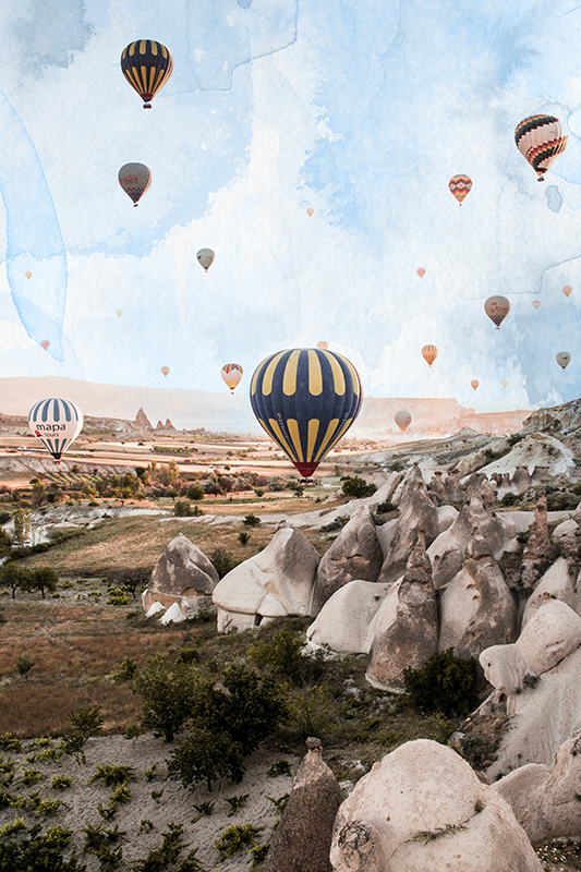 Cappadocia air balloons plakat mesta in države - TenStickers