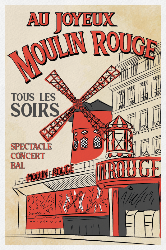Le moulin rouge plakat mesta in države - TenStickers