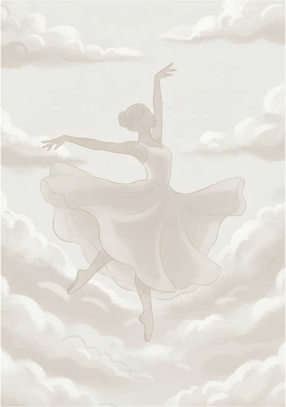 Cloud dancer person minimalistični plakat - TenStickers