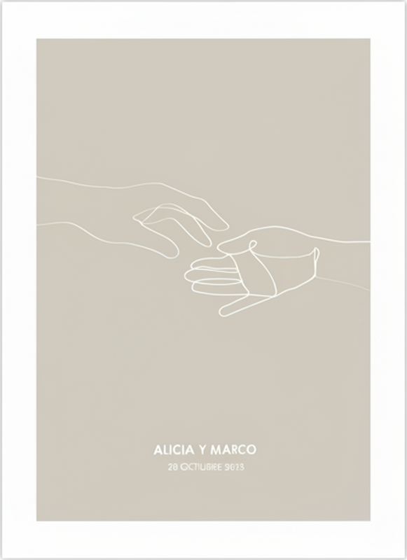 Osebni plakat minimalistične dosežne roke - TenStickers