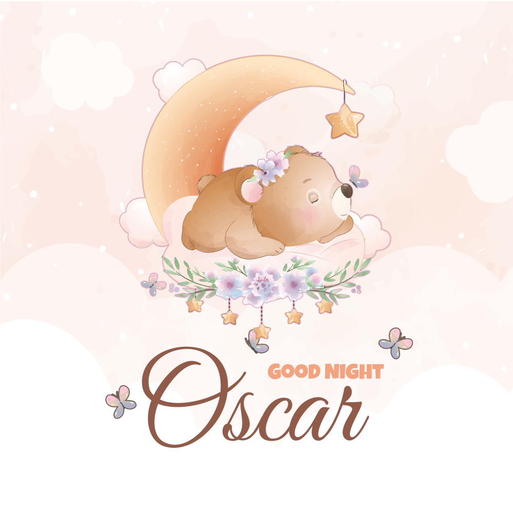 Osebni plakat dober večer medvedek - TenStickers