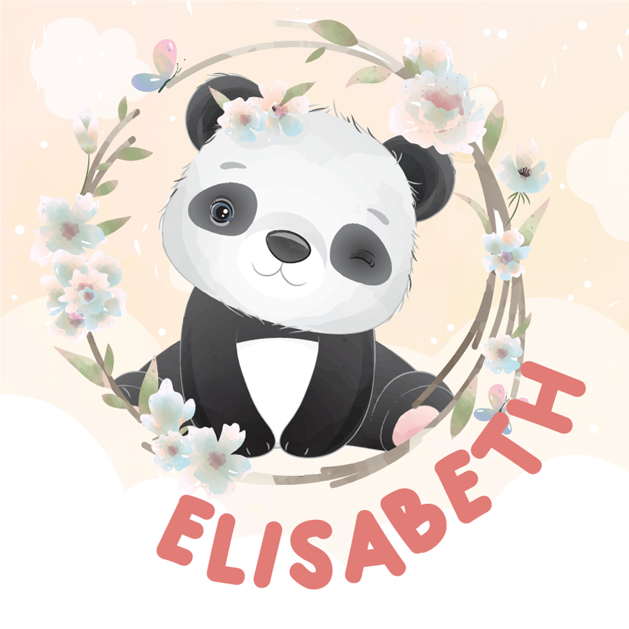 Osebni plakat ljubek panda dizajn - TenStickers