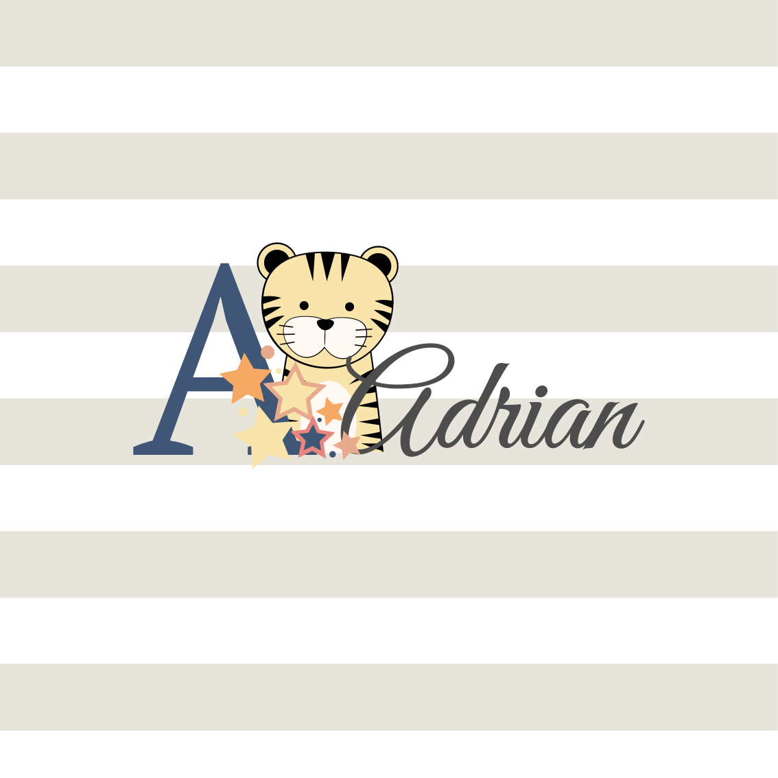 Osebni plakat adrian tiger junak - TenStickers