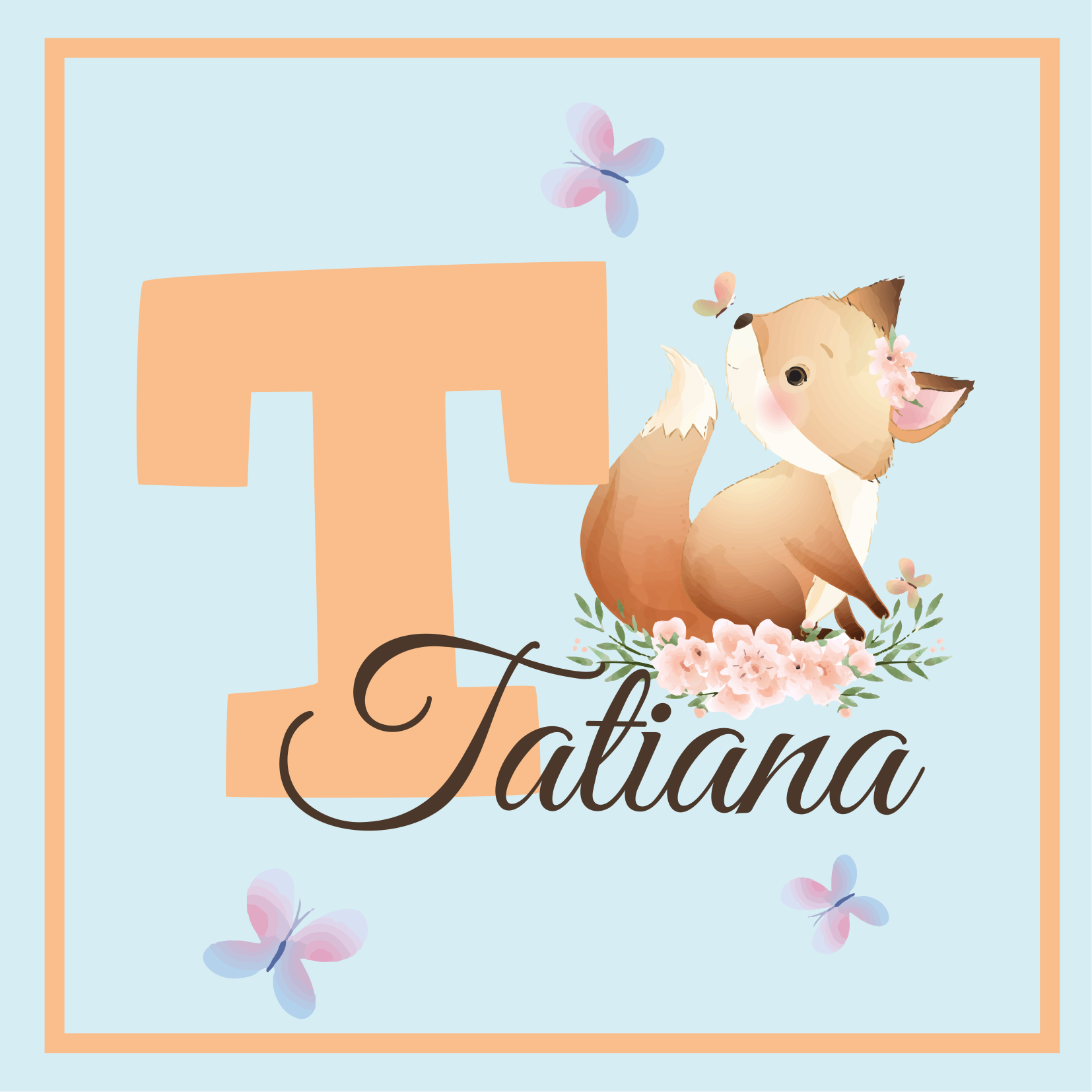 Osebni plakat prijazna lisica - TenStickers