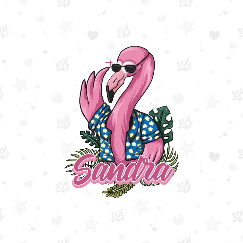 Osebni plakat kul flamingo vzdušje - TenStickers
