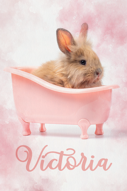 Osebni plakat ljubkega zajčka - TenStickers