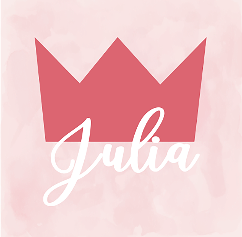 Osebni plakat krono personalizacija julija - TenStickers