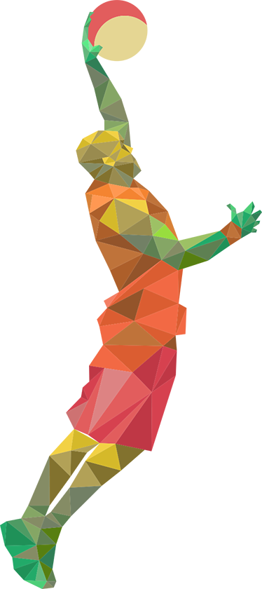 Košarkarski plakat geometrijski košarkar - TenStickers