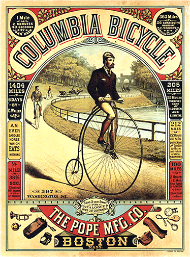 Kolesarski plakat starinski vinilni poster kolesa - TenStickers