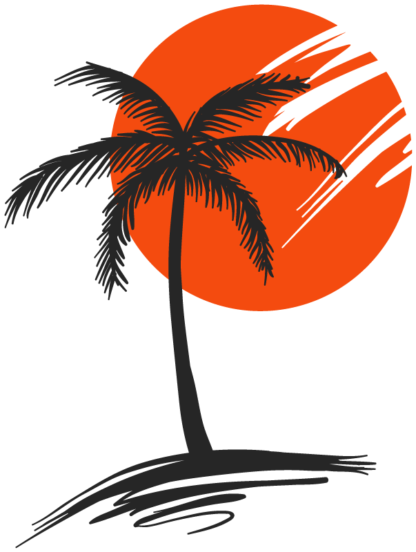 Plakat z drevesom dekorativna palma - TenStickers