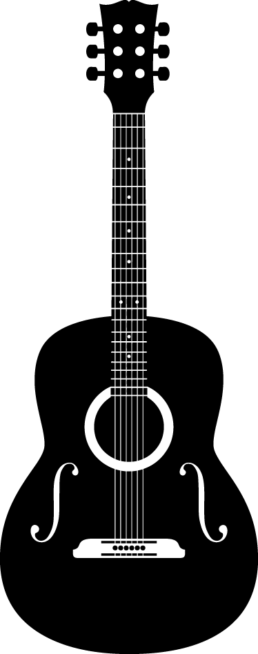 Plakat z glasbenimi motivi akustična kitara - TenStickers