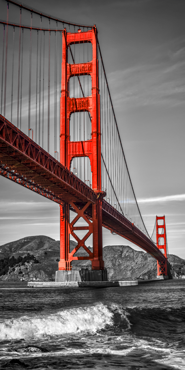 Plakat krajine dekorativni vinil golden gate - TenStickers