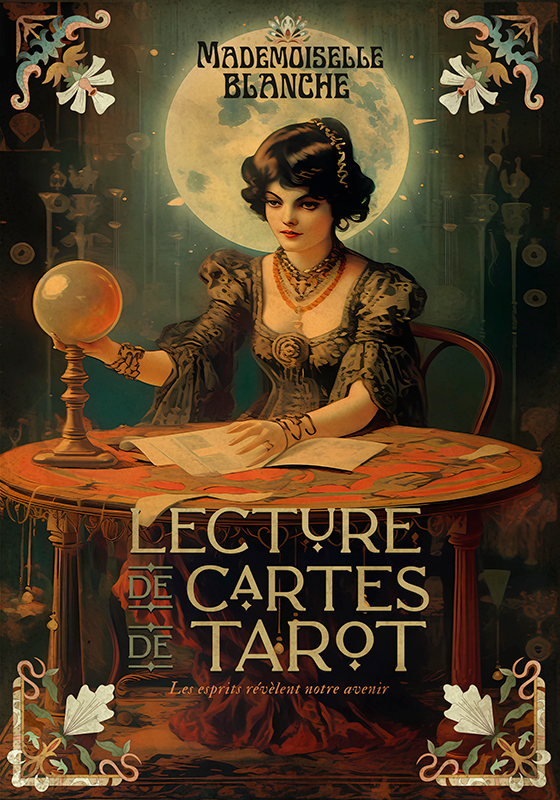Starinski plakat branje tarot kart - TenStickers