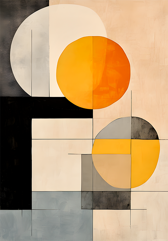 Abstraktni plakat geometrijske oblike - TenStickers
