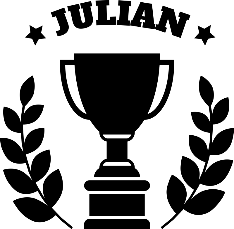 Plakat nogomet s trofejo z imenom - TenStickers