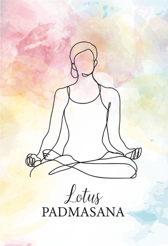 Plakat z motivom ženske v meditativnem položaju - TenStickers