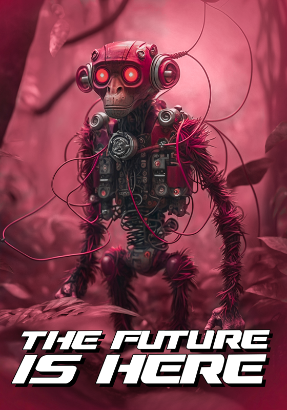 Robotna Opica Plakat najstniška soba - TenStickers