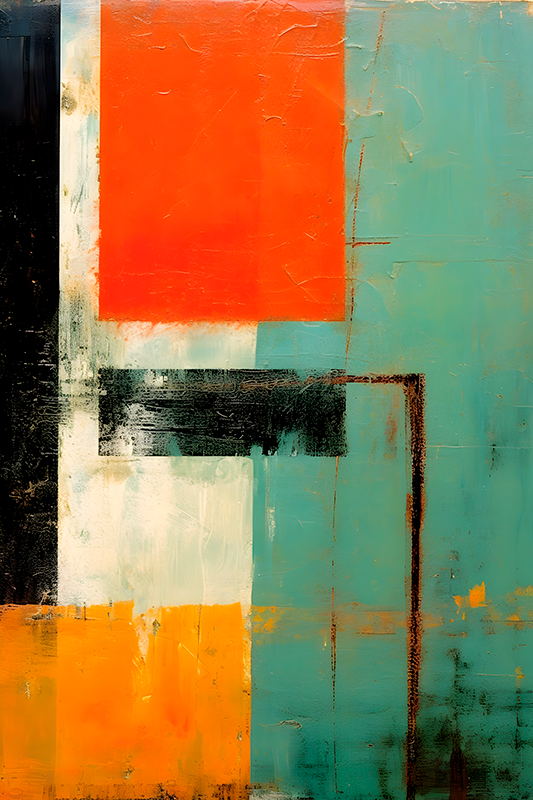 Ekspresionistični pravokotniki Plakat z umetniško tematiko - TenStickers