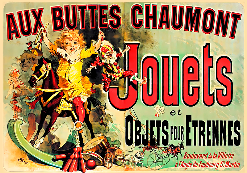 aux buttes chaumont jouets Starinski plakat - TenStickers