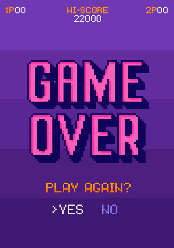 game over plakat video igre - TenStickers