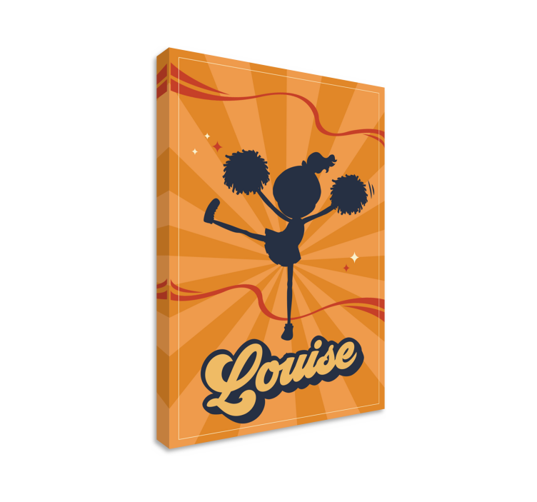 Cheerful cheerleader personalized art na platnu - TenStickers