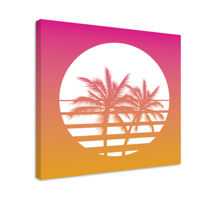 Tropical sunset shadow platno slikanje dekoracija - TenStickers