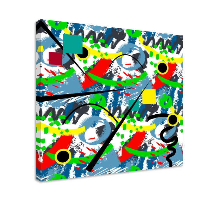 Kandinsky style abstraktna platnena stenska umetnost - TenStickers
