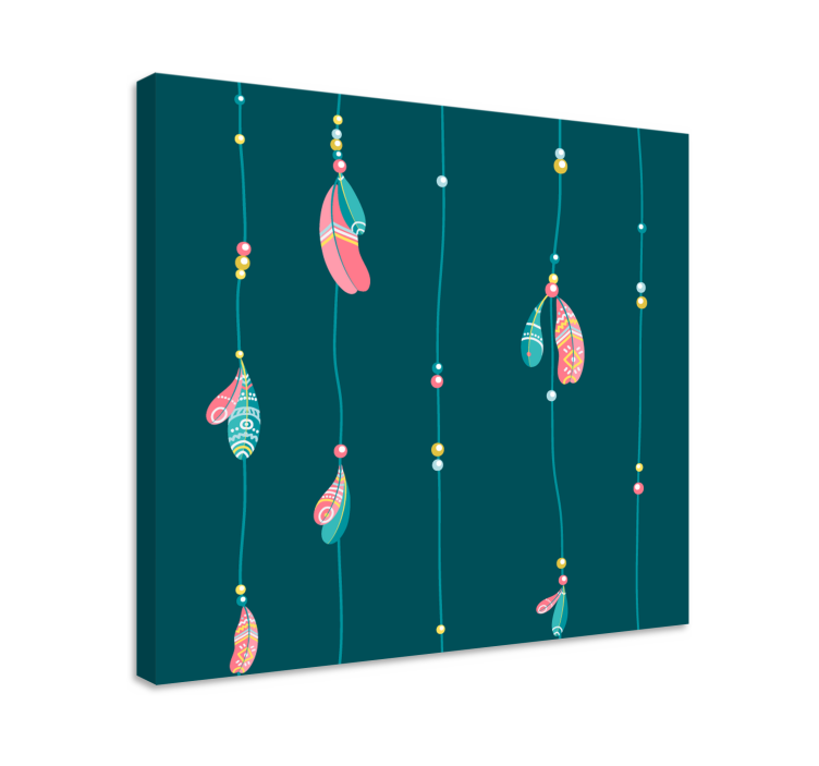 Decorative feather design pasja slika na platnu - TenStickers