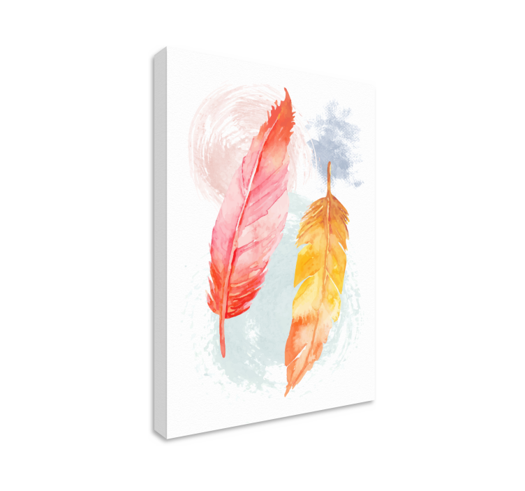Colorful feather design pasja slika na platnu - TenStickers