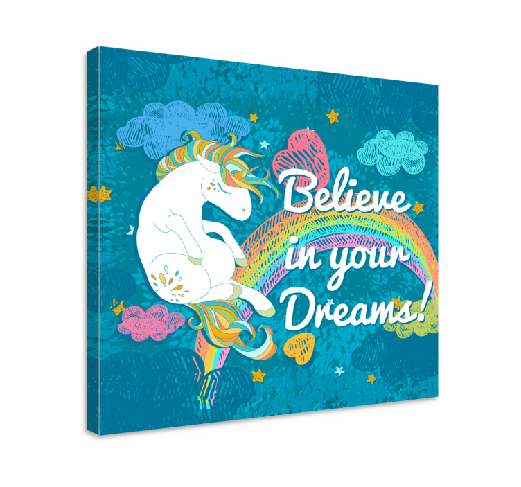 Unicorn večbarvni frase unicorn wall print - TenStickers
