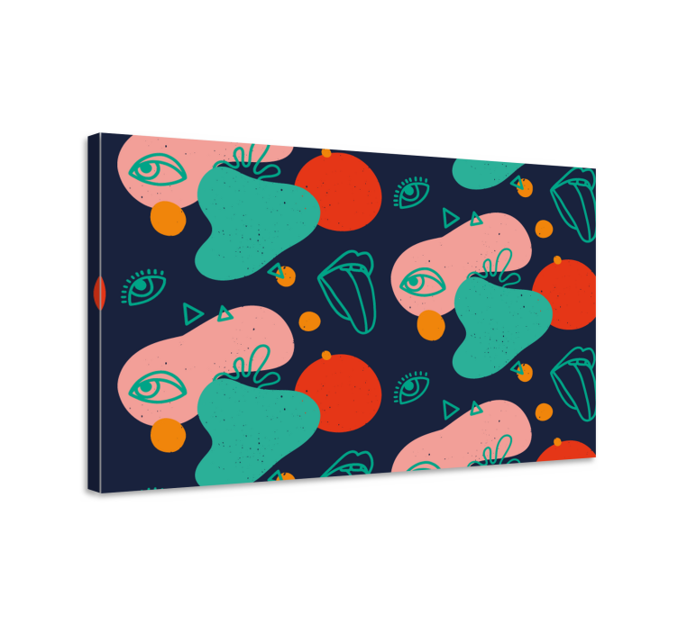 Abstract faces arrangement povzetek na platnu - TenStickers