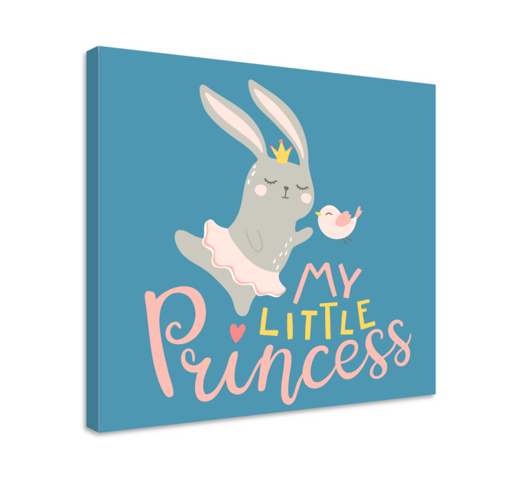 Cute bunny princess platno slikanje jelena - TenStickers