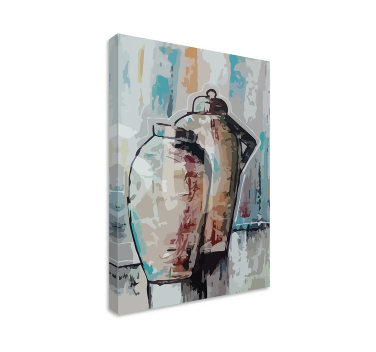 Vintage clay vases in platno slikanje dekoracija - TenStickers