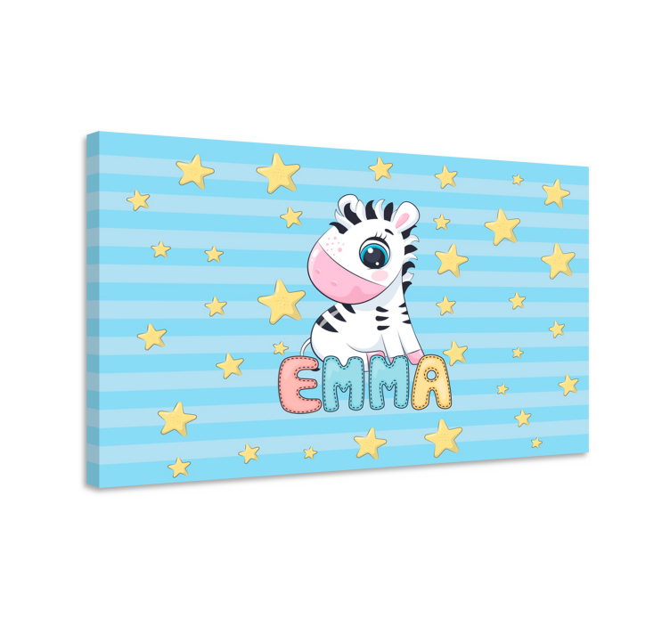 Adorable zebra figure in platno slikanje jelena - TenStickers