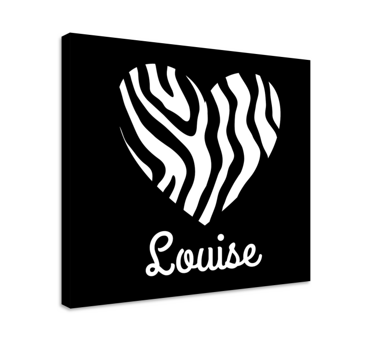 Srce z imenom platno s citatom za notranjo opremo - TenStickers