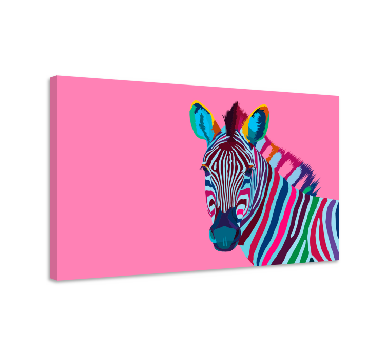 Vibrant zebra image platna slike z motivi živali - TenStickers