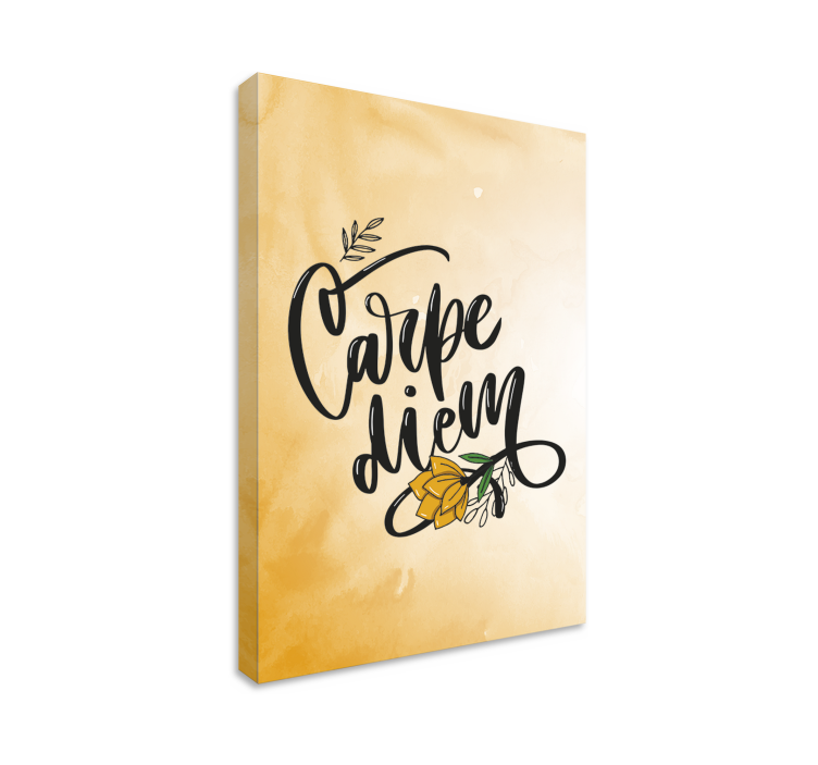 Seize the day floral platno s citatom za dom - TenStickers