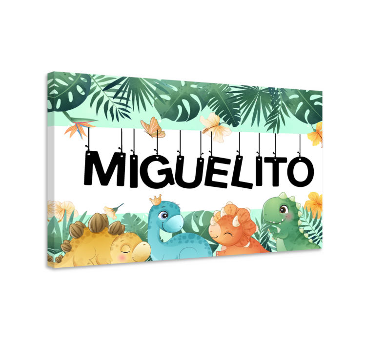 Cute dinosaur scene platno slika konj - TenStickers