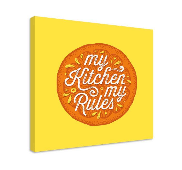 Kitchen rules phrase platno za notranjo opremo - TenStickers