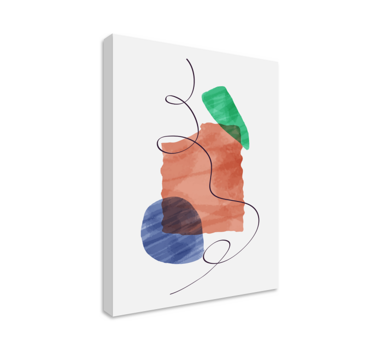 Abstract forms arrangement moderno platno slikarstvo - TenStickers