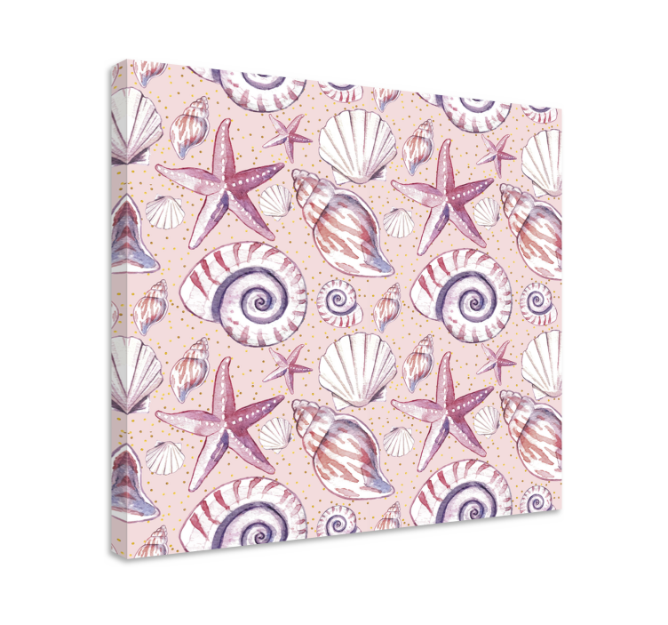 Seashells and starfish slikanje na platnu - TenStickers